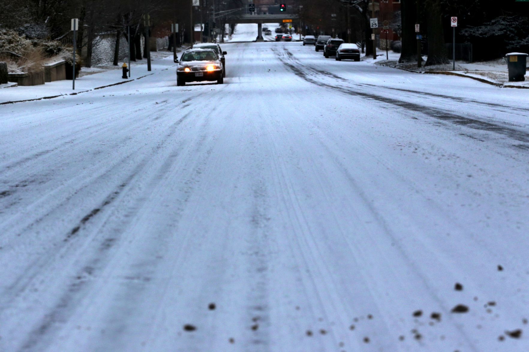 Cold, snowy Tuesday morning